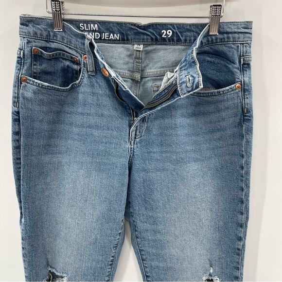 J. Crew Slim Boyfriend Jeans Medium Light Wash Ankle Cropped Boho Preppy Size 29 - Picture 6 of 15